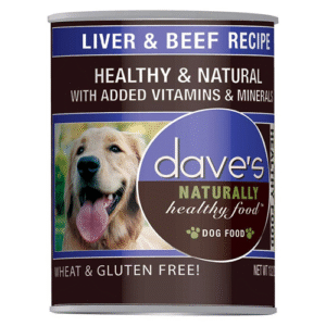 Dave’s Naturally Healthy Food Liver & Beef Recipe Can Food for Dogs 13.2 oz. I007802
