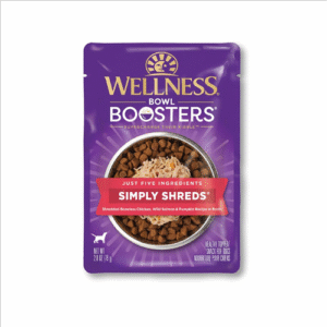 Wellness CORE Simply Shreds Mixer or Topper Chicken, Wild Salmon & Pumpkin Dog Food 2.8oz Pouch I013730